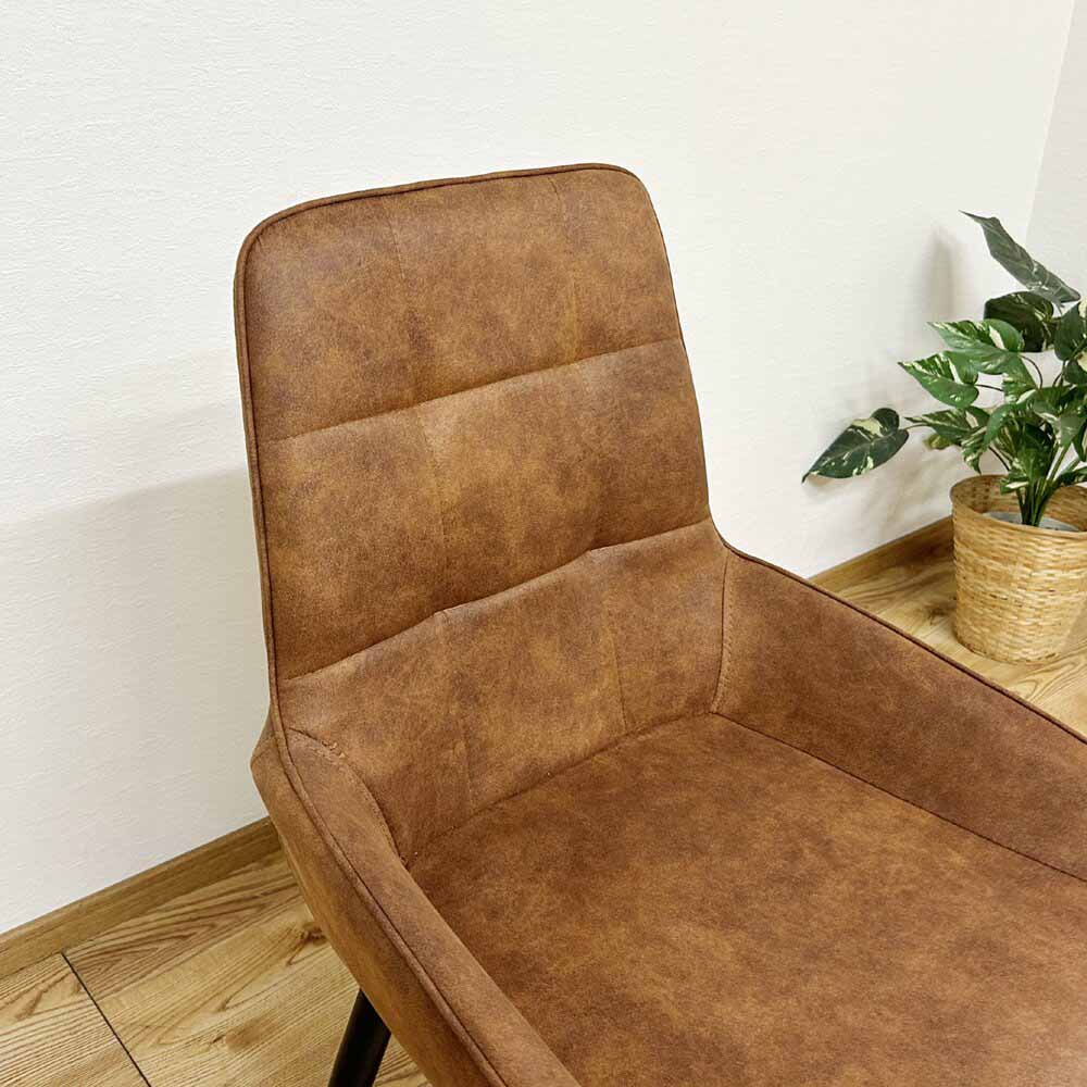 Rotating Chair with Paper Cord Seat and Black Steel Legs 2 pcs DC-RKKA-BR