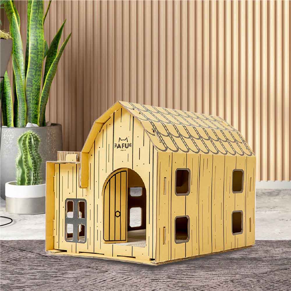 Cat House with Scratching Post