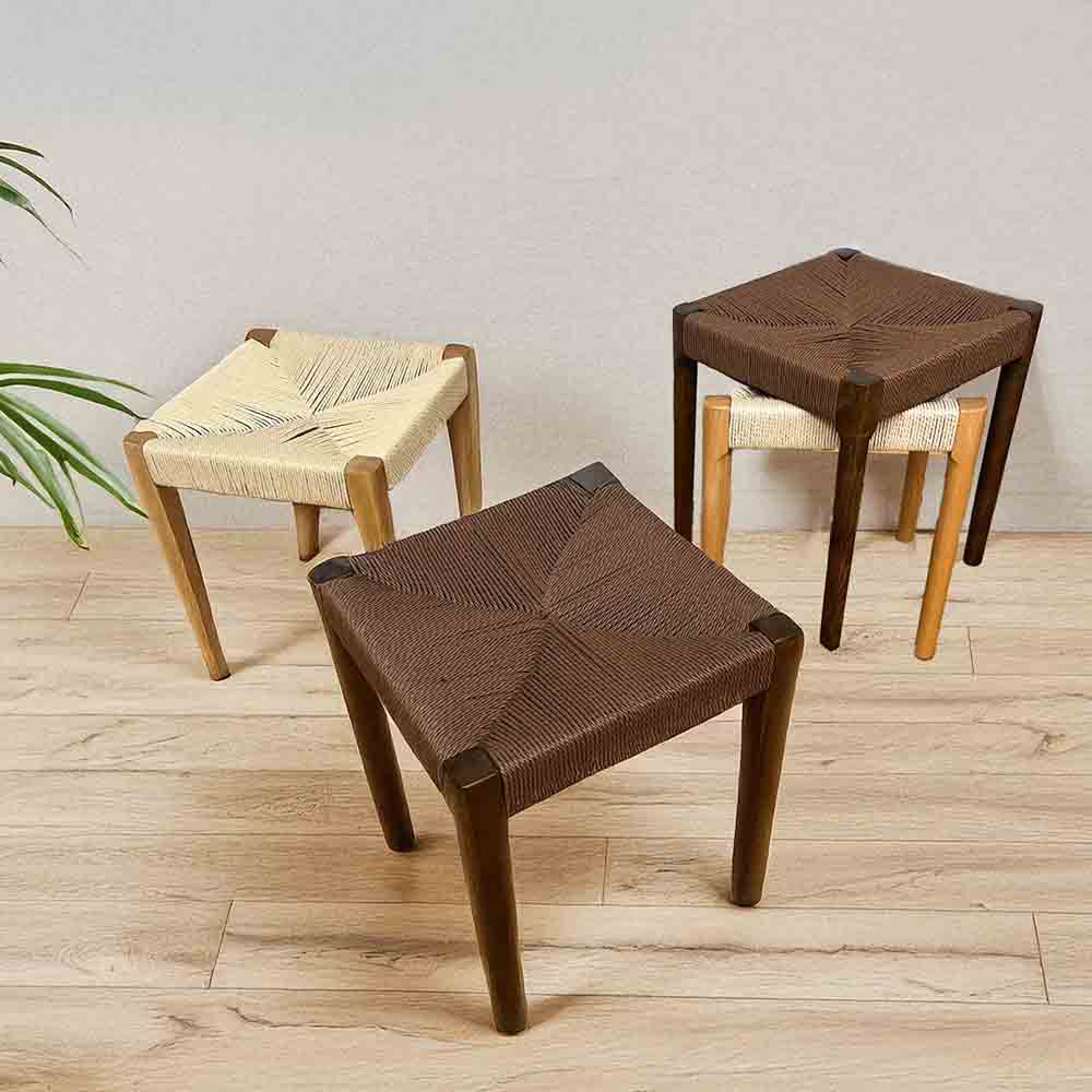 Round Leg Stool 2 Pieces SST-NDK-MARU-2-BR