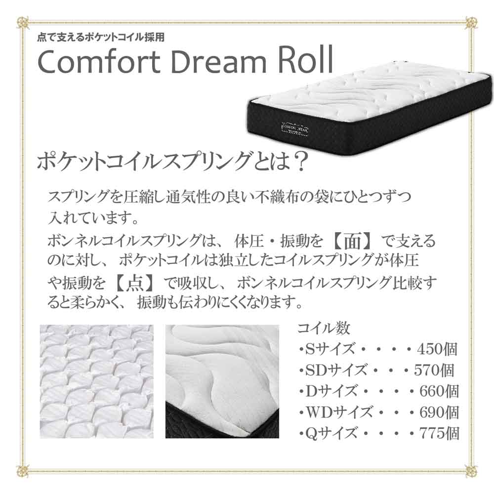 25cm Thick WD Pocket Coil Mattress CFDM-ROLL-WD