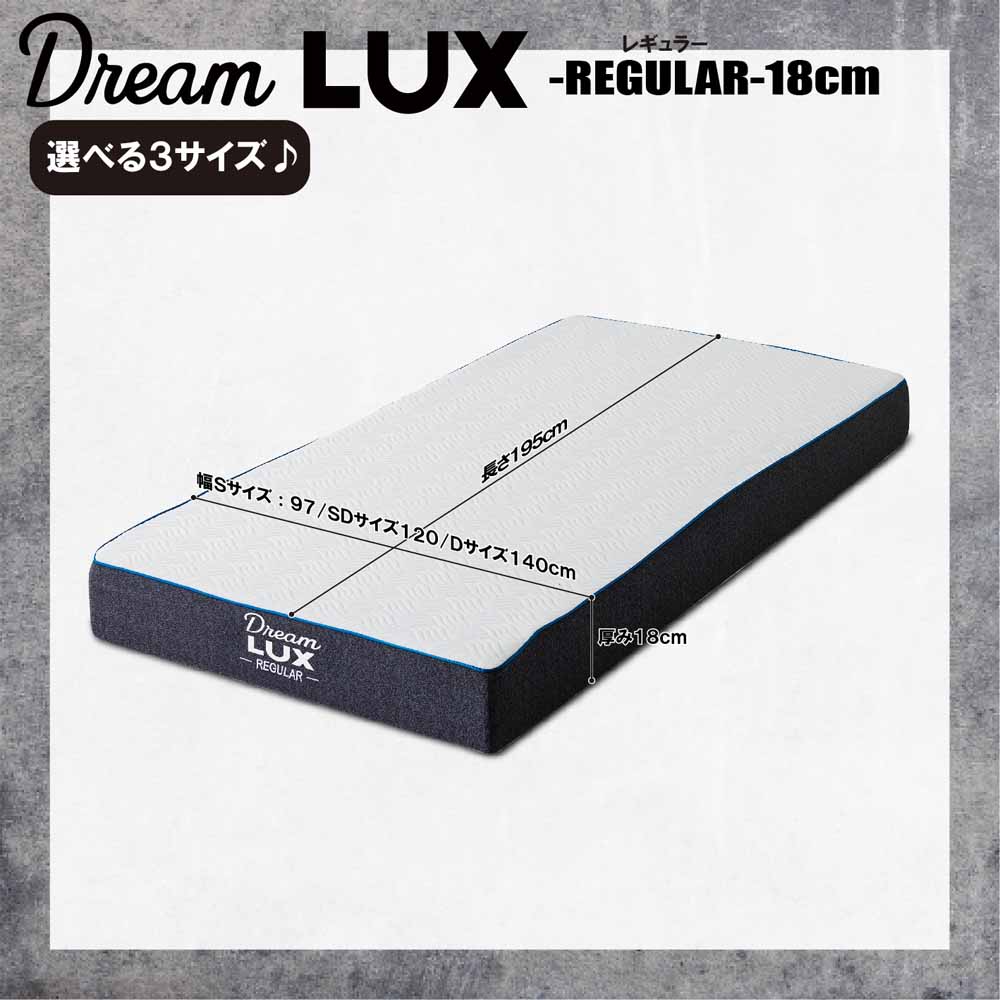18cm Thick SD Non-Coil Mattress DLUX-RE-SD