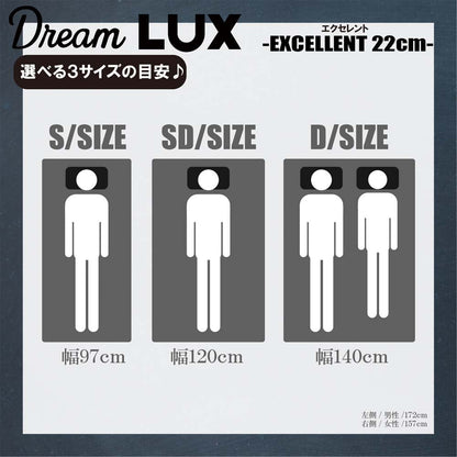 22cm Thick SD Non-Coil Mattress DLUX-EXE-SD