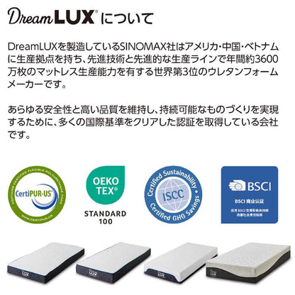 22cm Thick SD Non-Coil Mattress DLUX-EXE-SD
