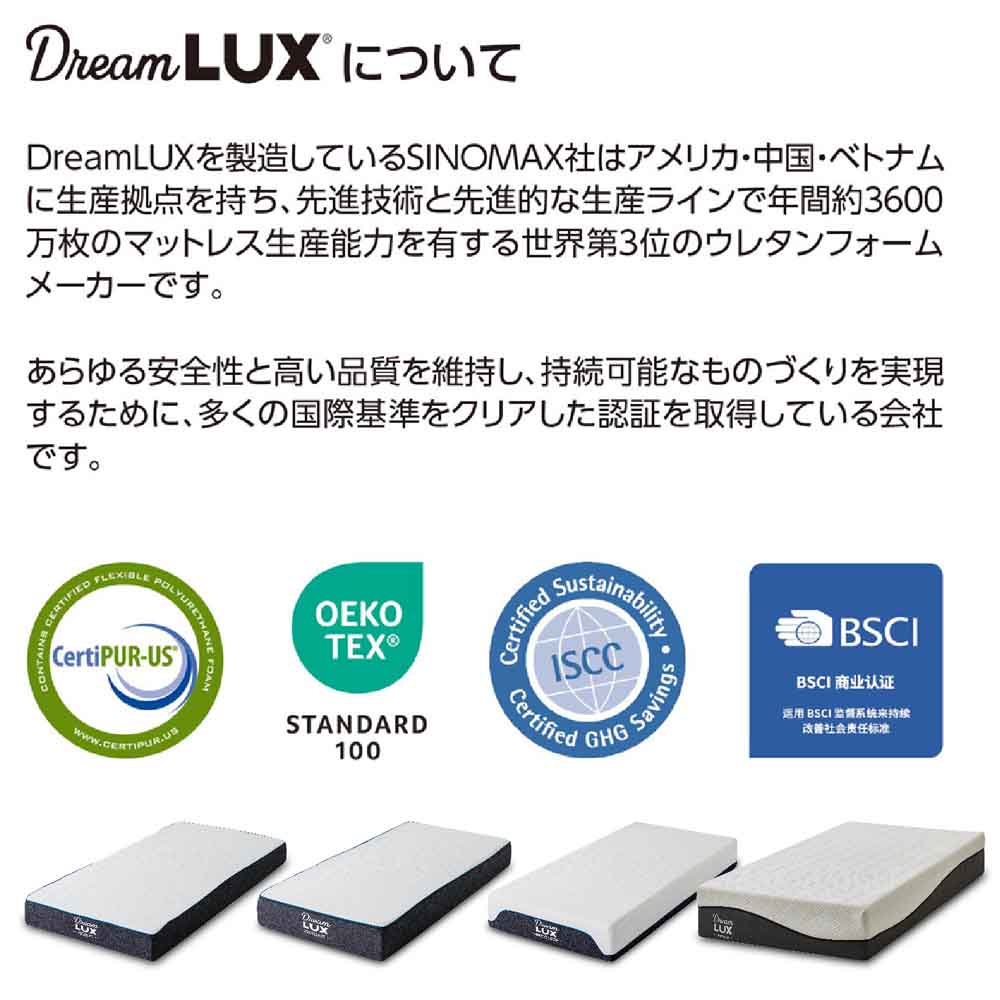 25cm Thick S Non-Coil Mattress DLUX-MBRS-S