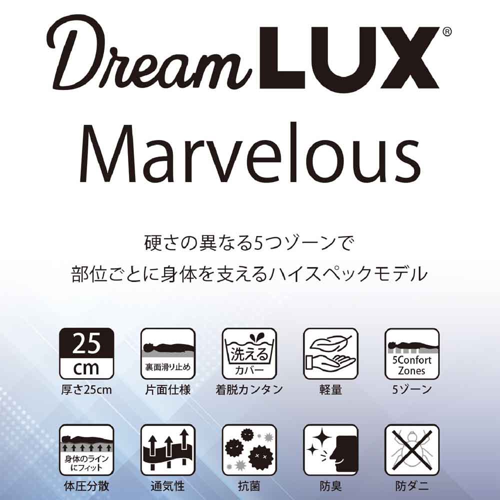 25cm Thick SD Non-Coil Mattress DLUX-MBRS-SD
