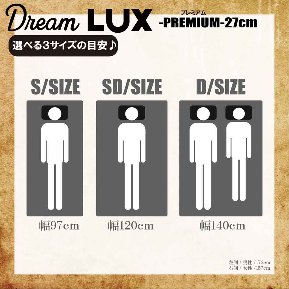 27cm Thick SD Non-Coil Mattress DLUX-PREM-SD