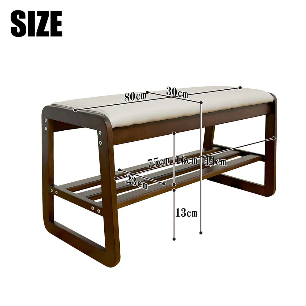 80cm Wide Shoe Bench BT-SHOE-BENCH-W80-NA