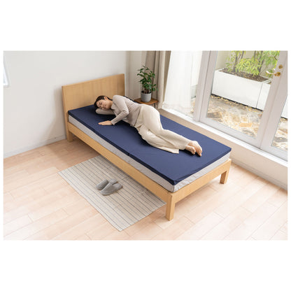 4cm Low Resilience Mattress Semi-Double Topper Navy
