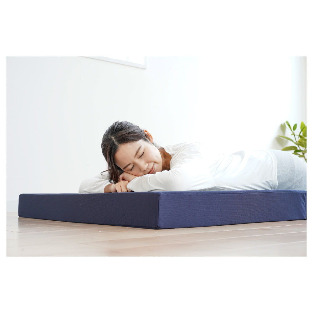 10cm High Resilience Mattress Single Size Navy