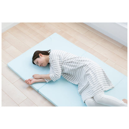 4-Fold Mattress - Single - 5 cm Thickness - Light Blue