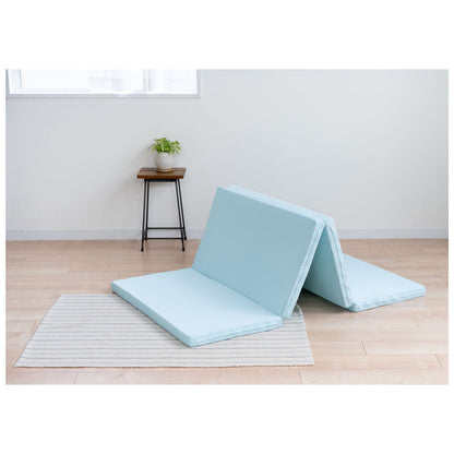 4-Fold Mattress - Single - 4 cm Thickness - Light Blue