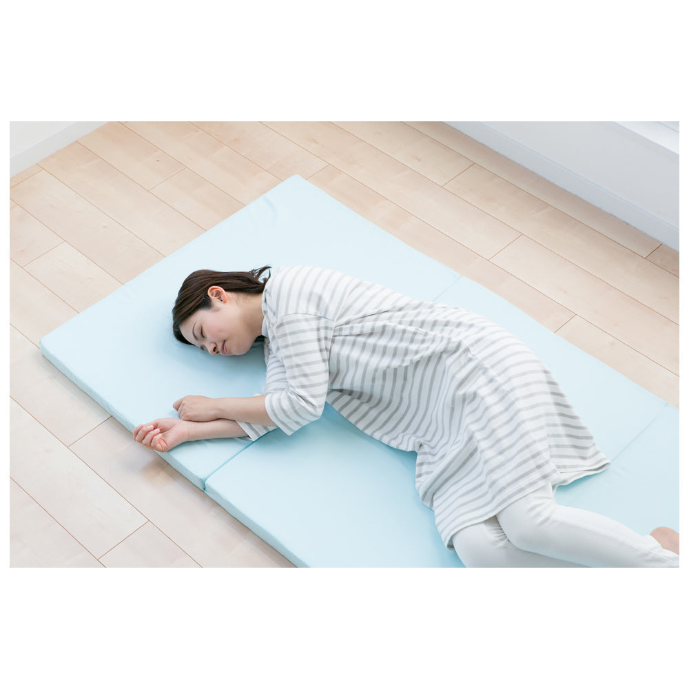 4-Fold Mattress - Single - 4 cm Thickness - Light Blue