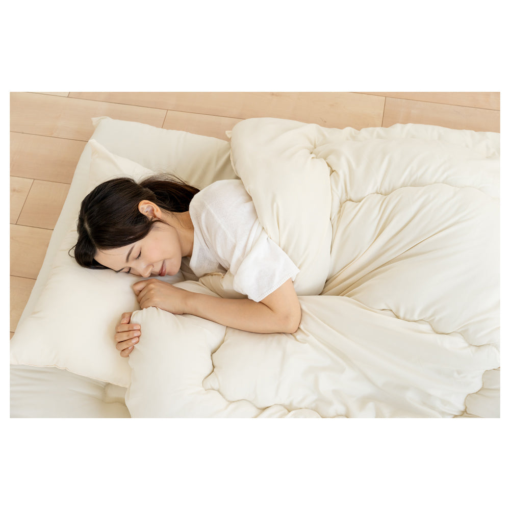 Washable Bedding Set 3 Pieces Single Ivory