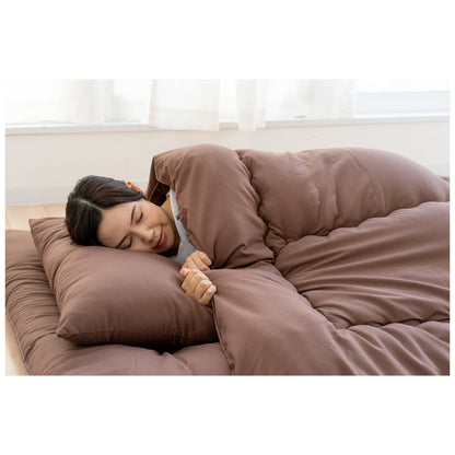 Washable Bedding Set 3 Pieces Single Brown