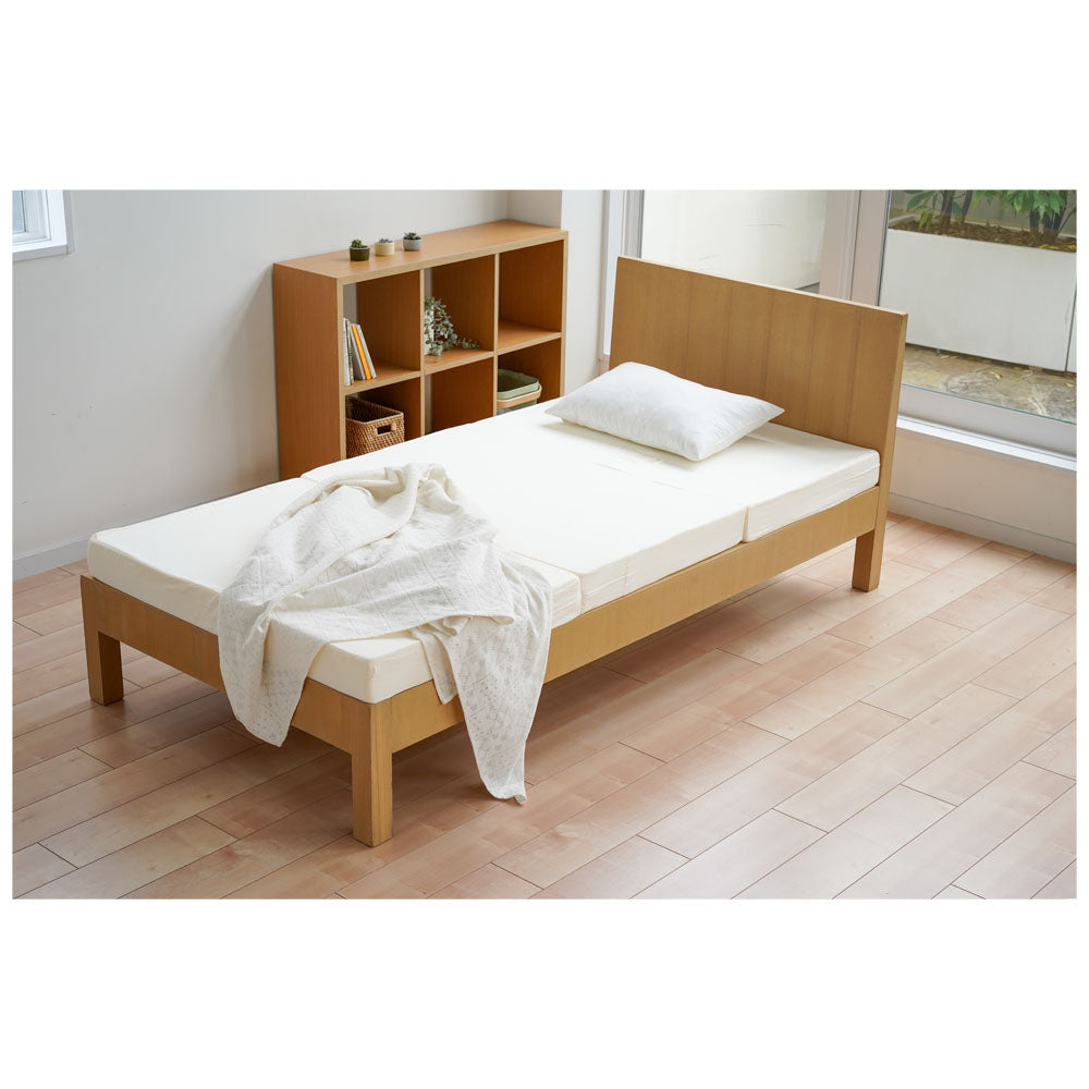 10cm Tri-Fold High Resilience Mattress Queen Size White