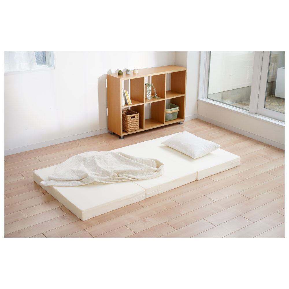 10cm Tri-Fold High Resilience Mattress King Size White