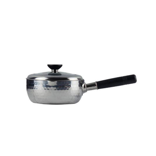 Snow Flat Pot with Glass Lid Stainless Steel 18cm