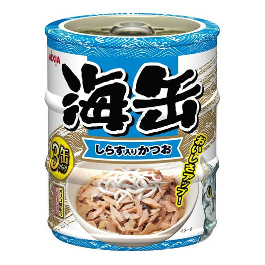 Aixia Mini Sea Can 3P with Shirasu and Bonito 180g