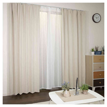 2nd Grade Blackout Curtain & Mirror Lace Curtain 4-Piece Set Thick Fabric