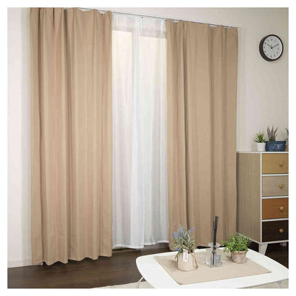 2nd Grade Blackout Curtain & Mirror Lace Curtain 4-Piece Set Thick Fabric