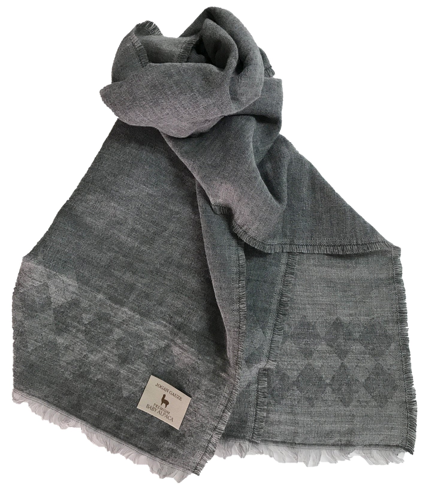 Z1150 Argyle Pattern Stole Gray BAAG-1000A