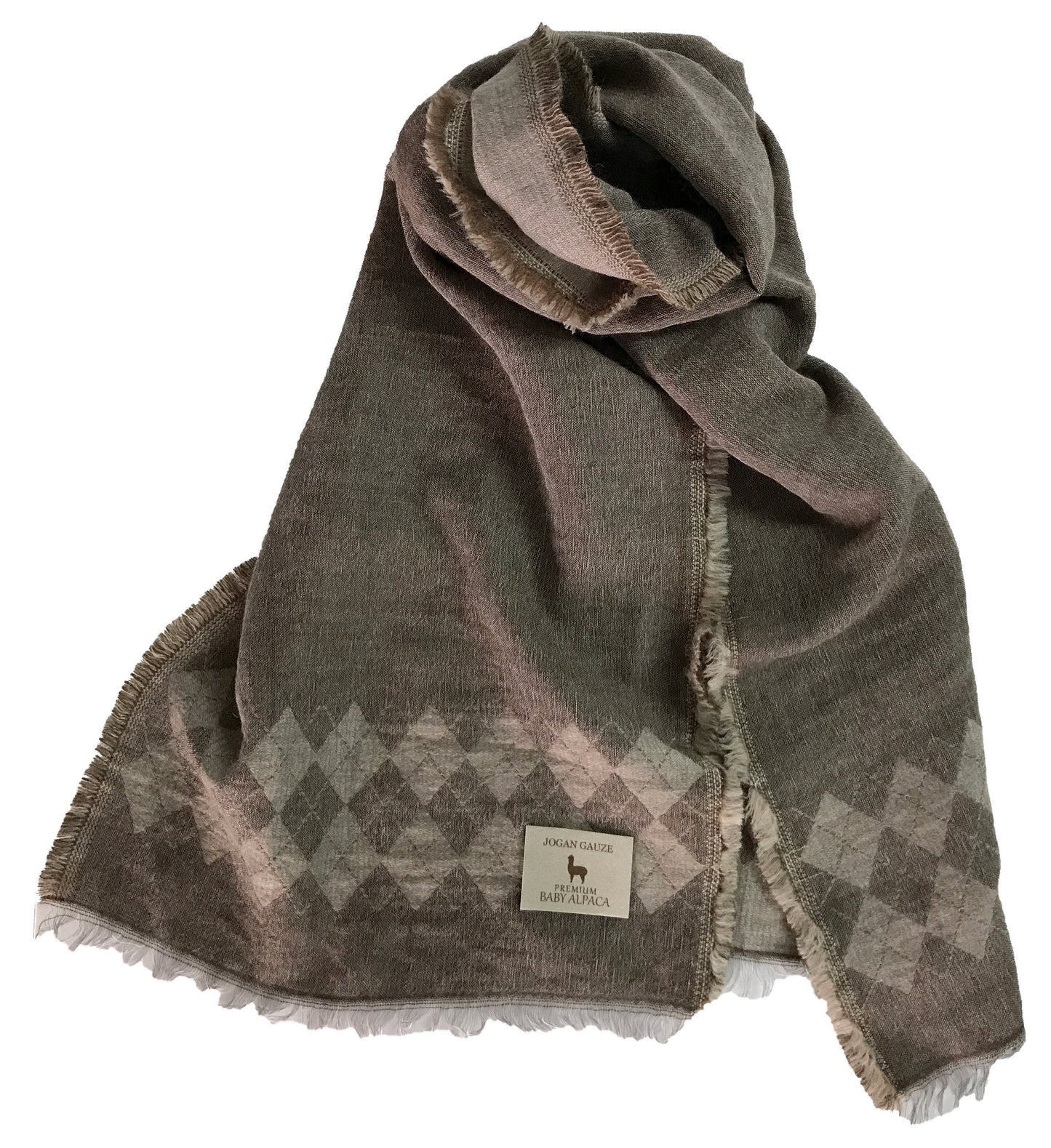 Z1151 Argyle Pattern Scarf Brown BAAG-800A