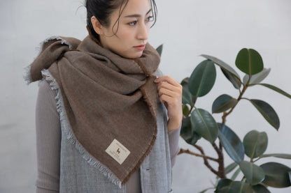 Z1143 Single Layer Gauze Stole Brown BAIG-1200