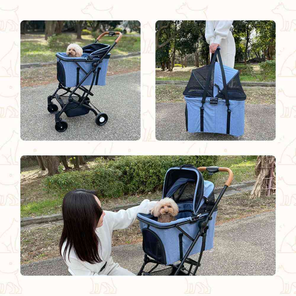 2-Way Pet Cart Black