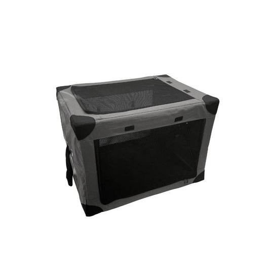 Dial Compact Crate One-Touch Dog M Gray