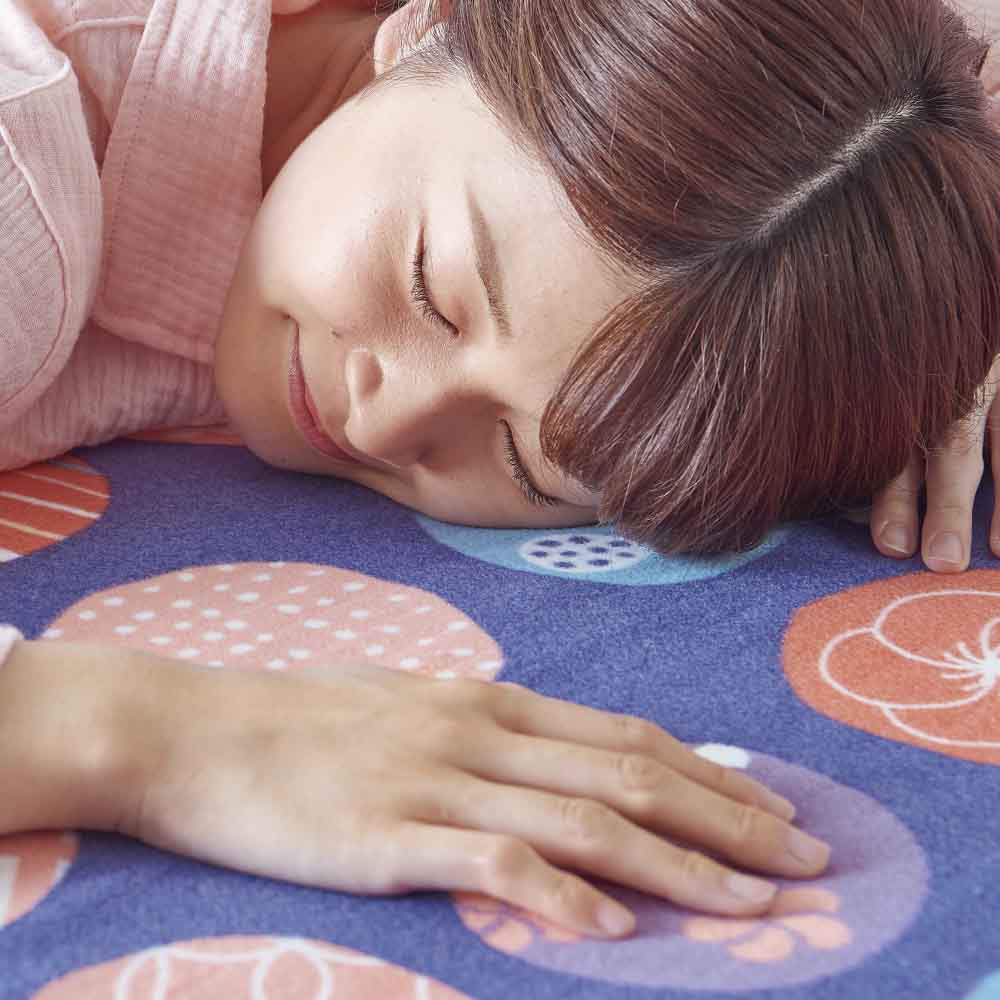Skin-Friendly Cotton Electric Blanket - Made in Japan SB20MKWL04 紺桔梗