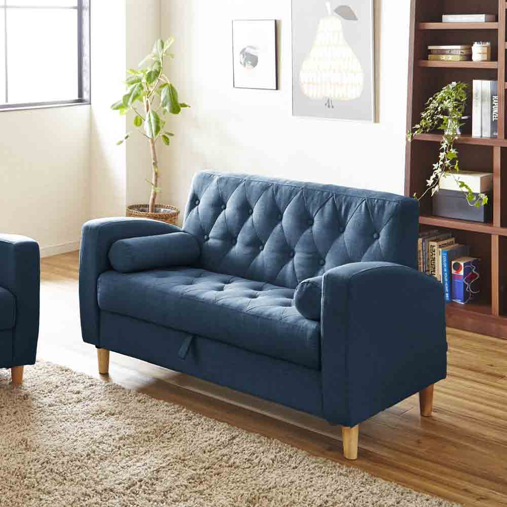 2-Seater Sofa with Storage SO-03-BL
