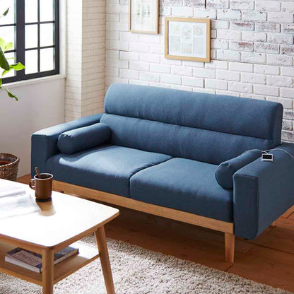 2.5-Seater Sofa with Dual Outlet SO-20-BL