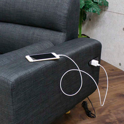 2.5-Seater Sofa with Dual Outlet SO-20-GY