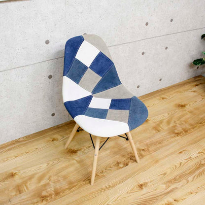 Patchwork Shell Chair - Blue CC-YD-BL