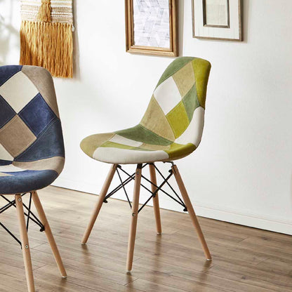 Patchwork Shell Chair - Green CC-YD-GR