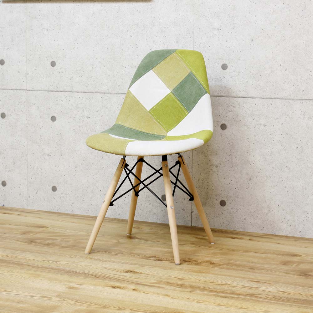 Patchwork Shell Chair - Green CC-YD-GR