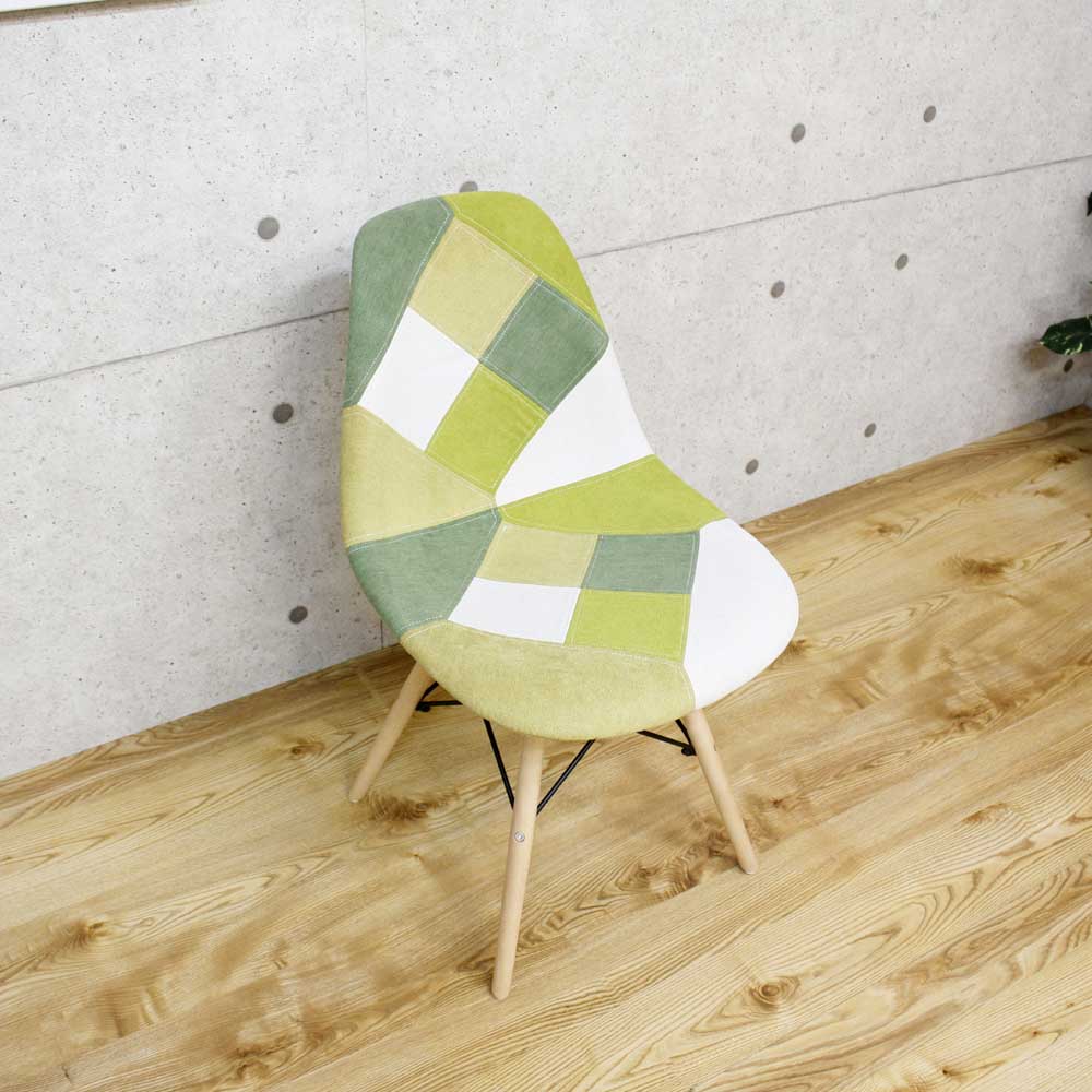 Patchwork Shell Chair - Green CC-YD-GR