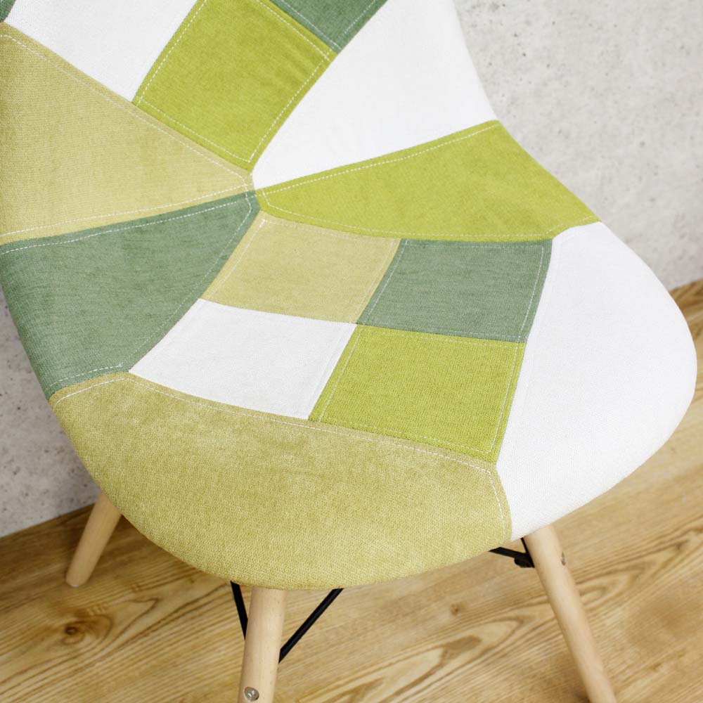 Patchwork Shell Chair - Green CC-YD-GR