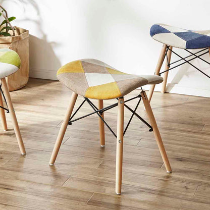 Cute Patchwork Stool Yellow CC-YD-ST-YE