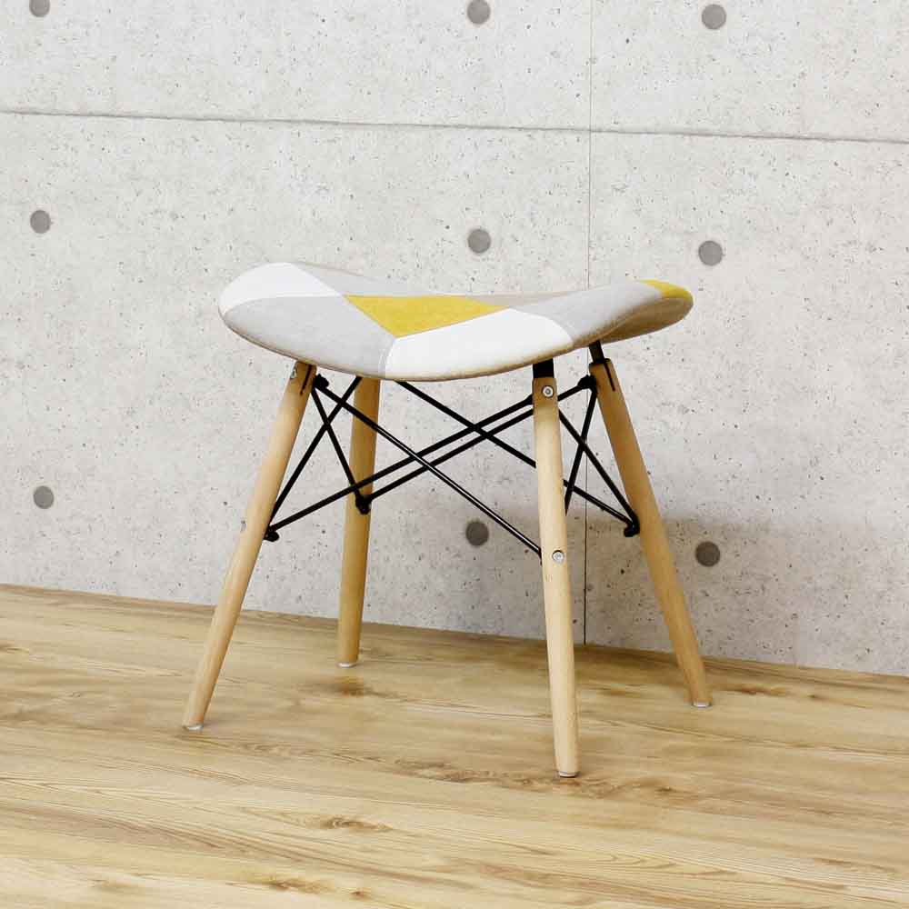 Cute Patchwork Stool Yellow CC-YD-ST-YE