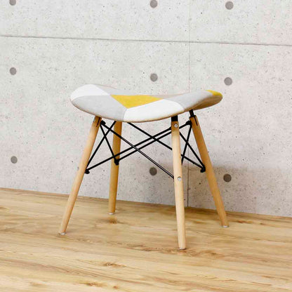 Cute Patchwork Stool Yellow CC-YD-ST-YE