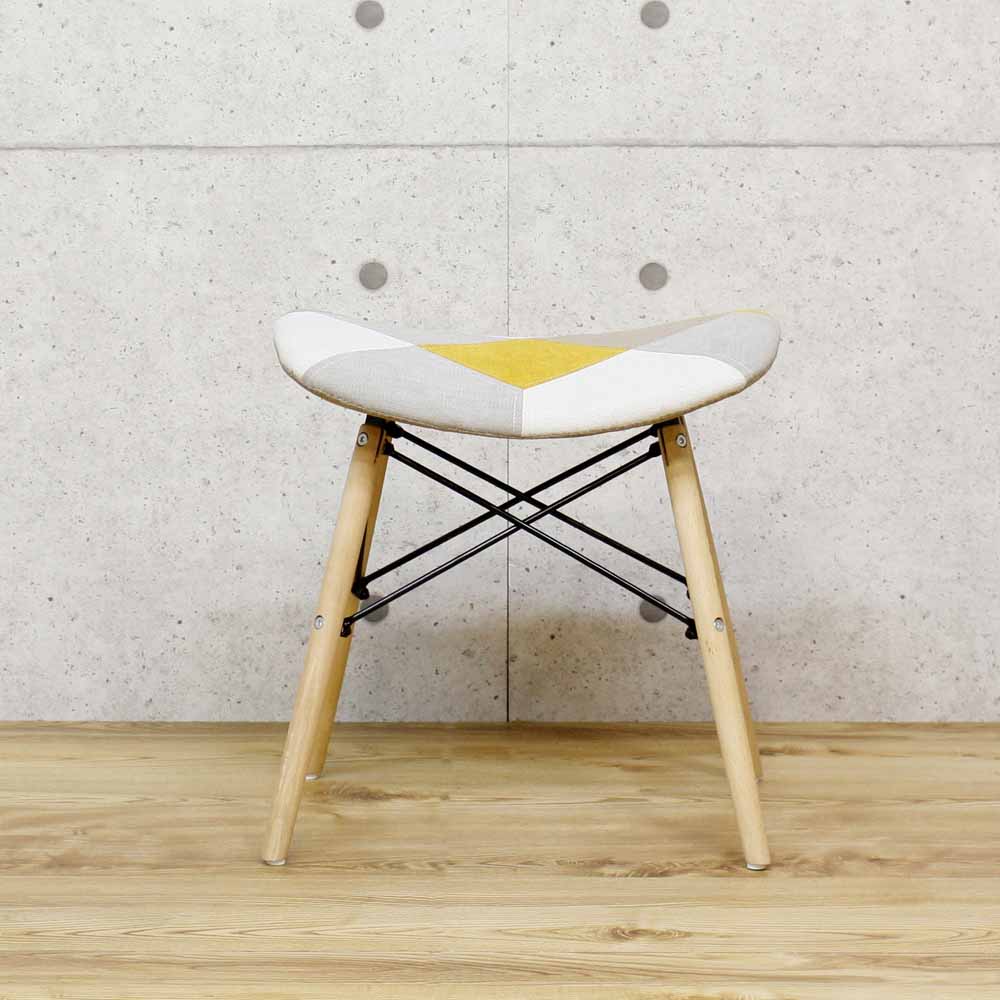 Cute Patchwork Stool Yellow CC-YD-ST-YE