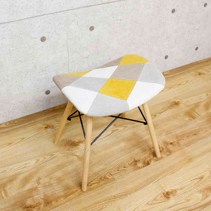 Cute Patchwork Stool Yellow CC-YD-ST-YE