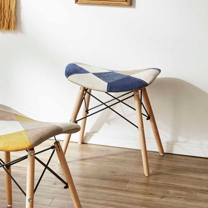 Cute Patchwork Stool Blue CC-YD-ST-BL