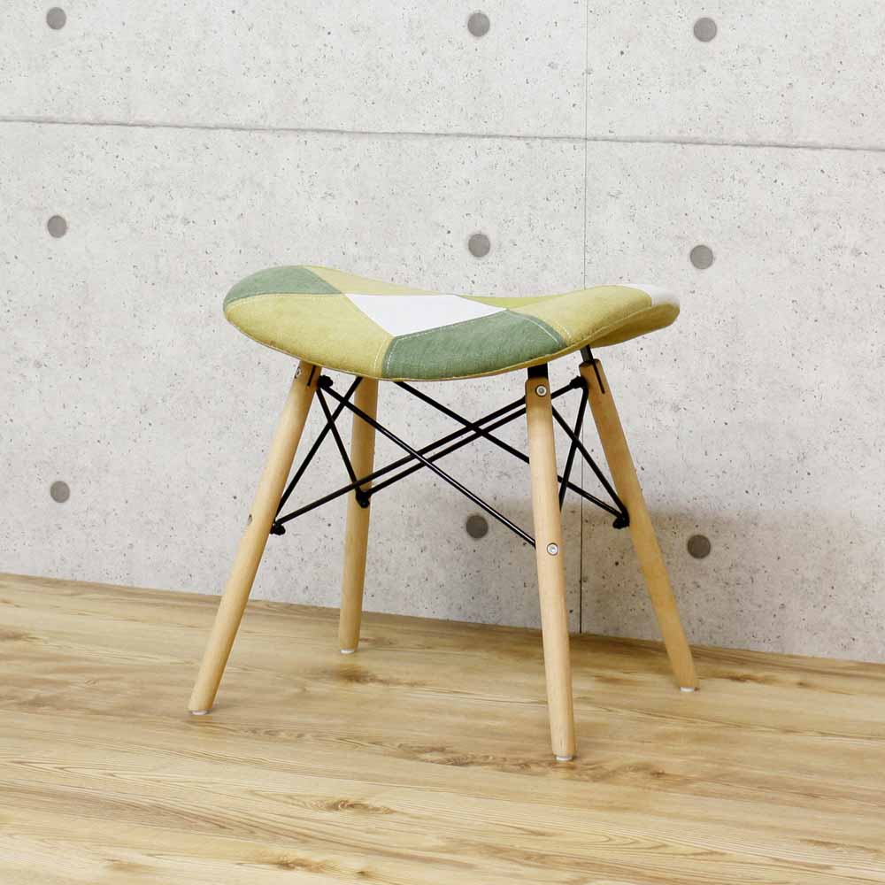 Cute Patchwork Stool Green CC-YD-ST-GR