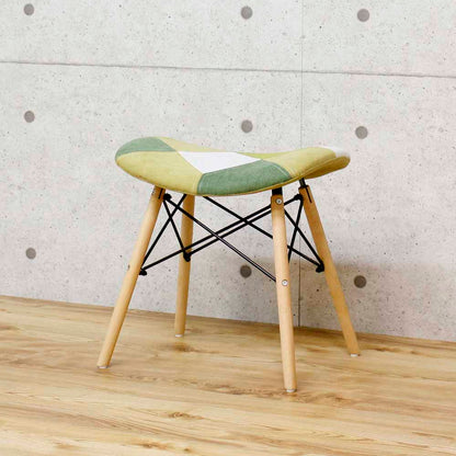 Cute Patchwork Stool Green CC-YD-ST-GR