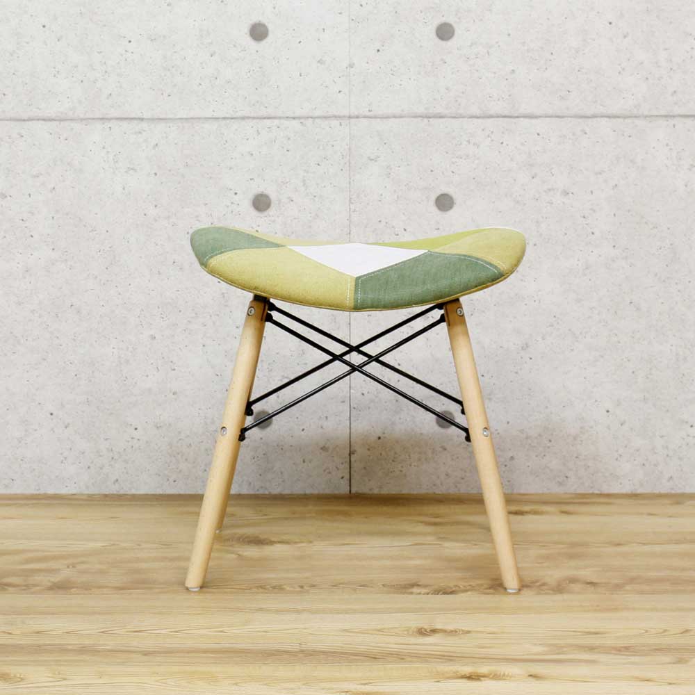 Cute Patchwork Stool Green CC-YD-ST-GR
