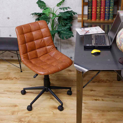 Antique Leather Style Work Chair Light OA-09-LBR