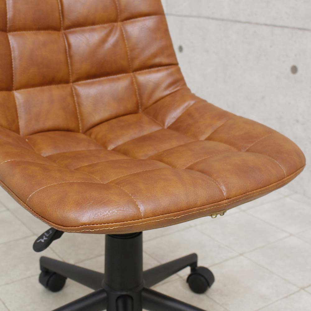 Antique Leather Style Work Chair Light OA-09-LBR
