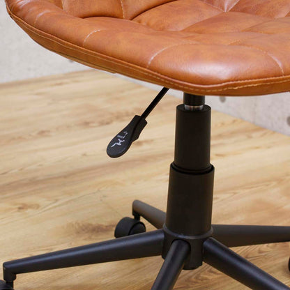 Antique Leather Style Work Chair Light OA-09-LBR
